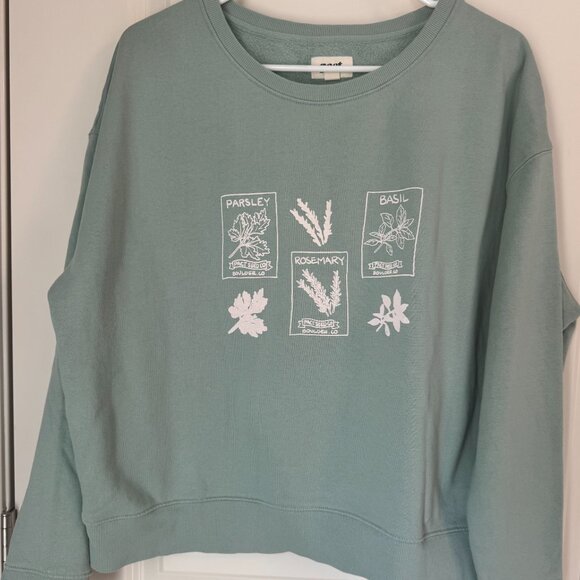 Pact Tops - Pact Sage Green Herbal Graphic Sweatshirt